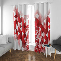 England Rugby Custom Window Curtain Crystalised Red Rose - Wonder Print Shop