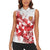 England Rugby Custom Women Sleeveless Polo Shirt Crystalised Red Rose - Wonder Print Shop