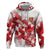 England Rugby Custom Zip Hoodie Crystalised Red Rose - Wonder Print Shop