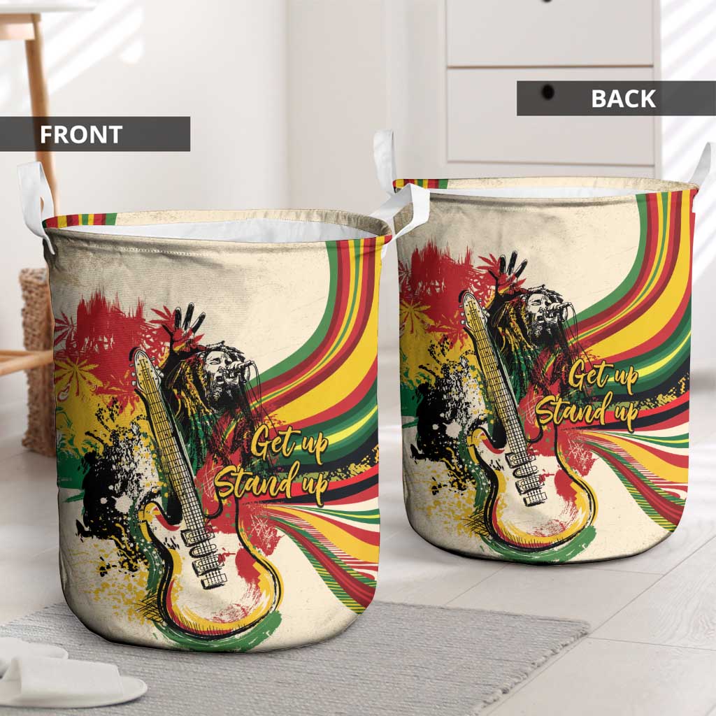 Reggae Soul B.Marley Grungy Laundry Basket Get Up Stand Up - Wonder Print Shop