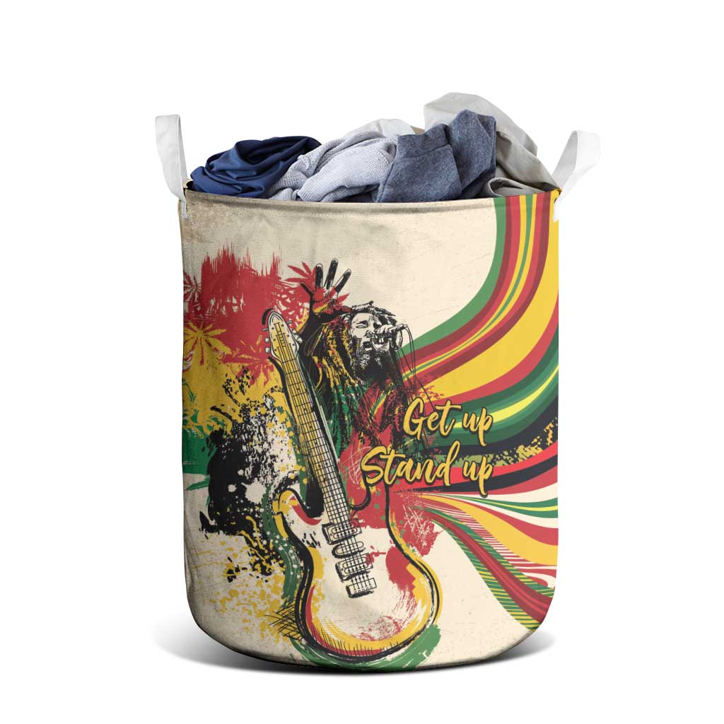 Reggae Soul B.Marley Grungy Laundry Basket Get Up Stand Up - Wonder Print Shop