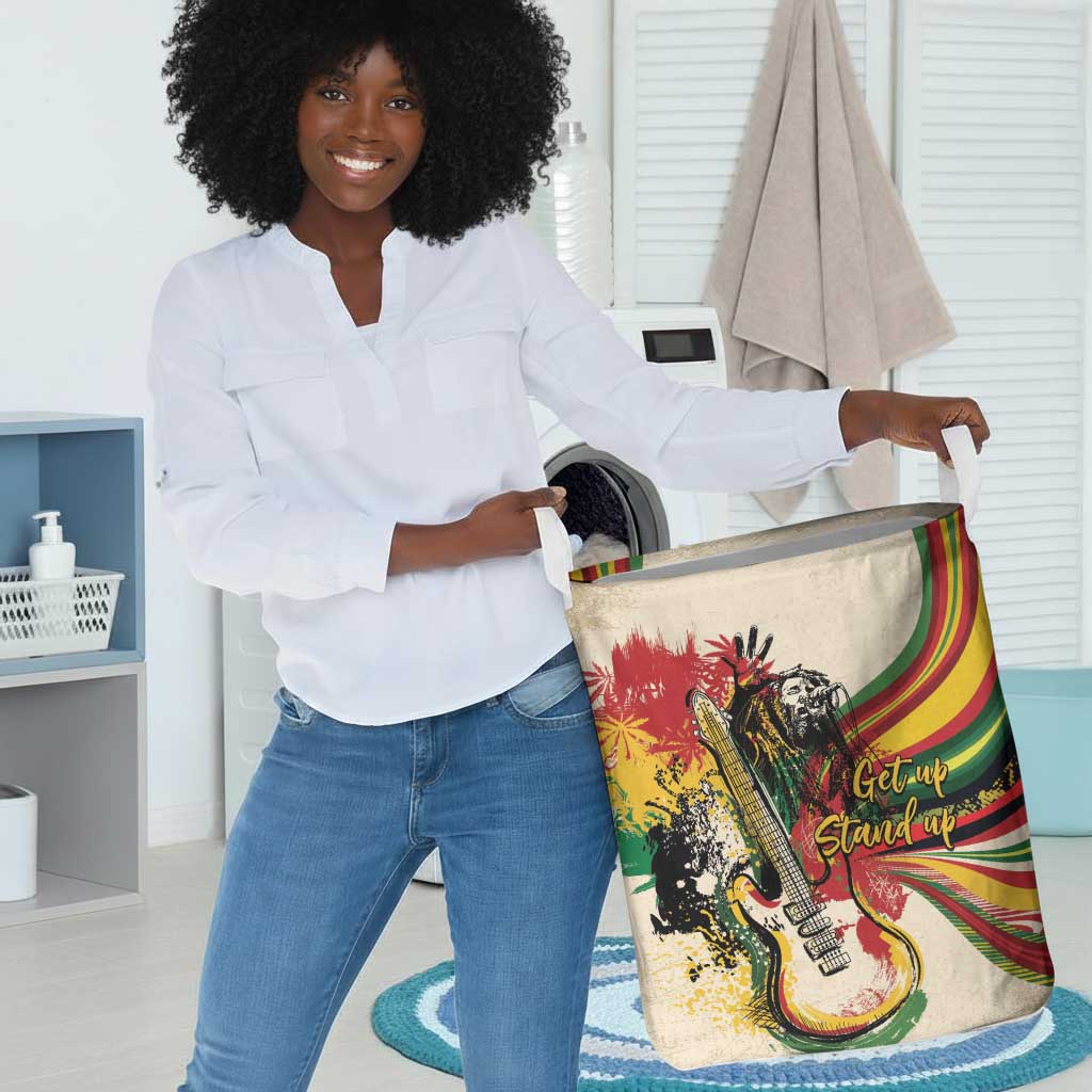 Reggae Soul B.Marley Grungy Laundry Basket Get Up Stand Up - Wonder Print Shop