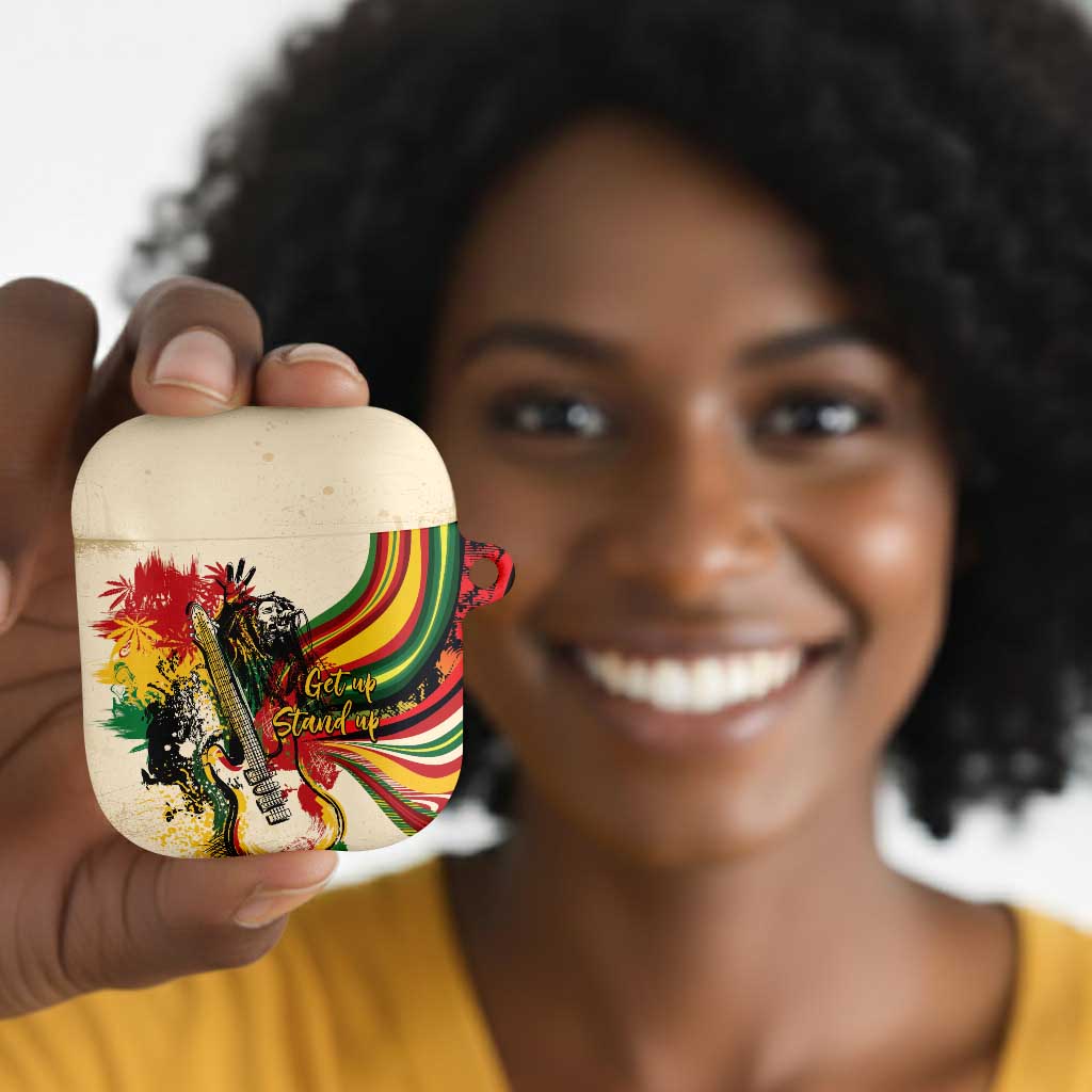 Reggae Soul B.Marley Grungy AirPods Case Get Up Stand Up - Wonder Print Shop