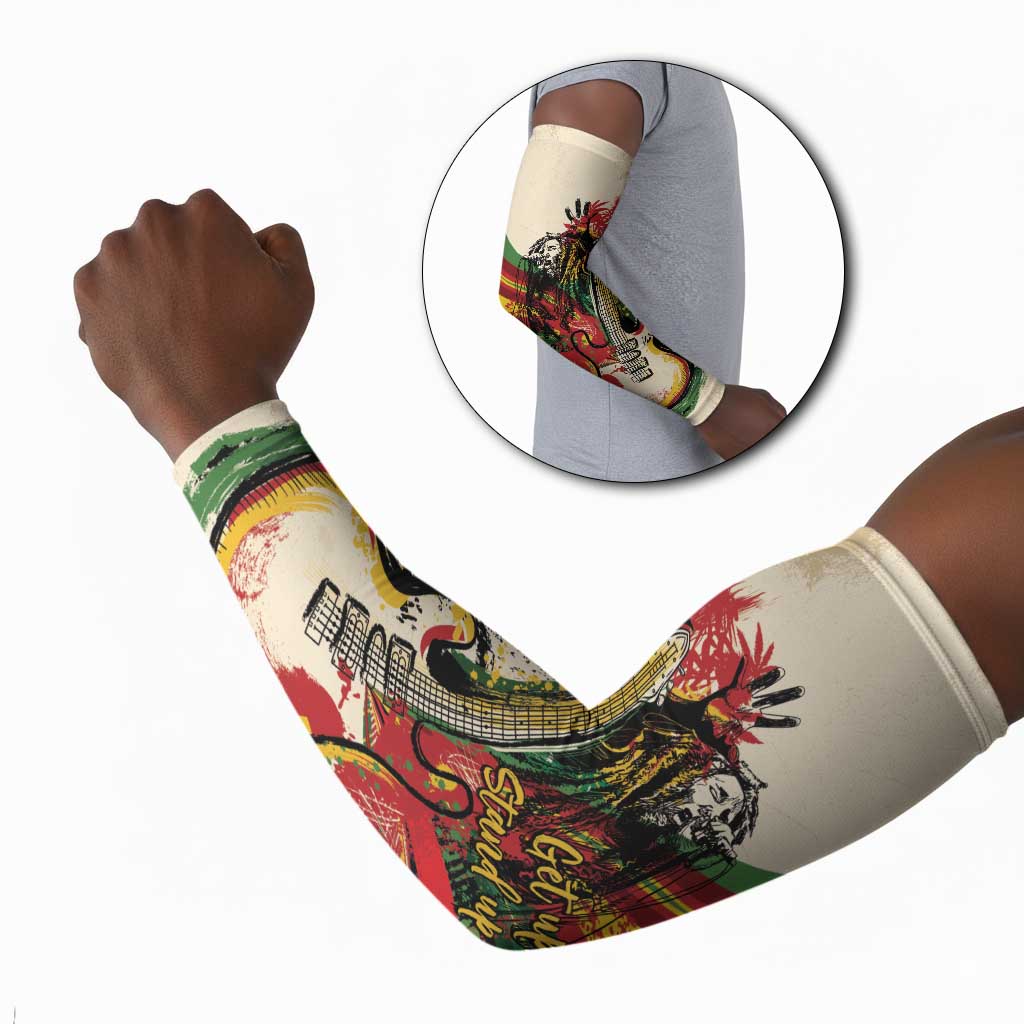 Reggae Soul B.Marley Grungy Arm Sleeves Get Up Stand Up - Wonder Print Shop
