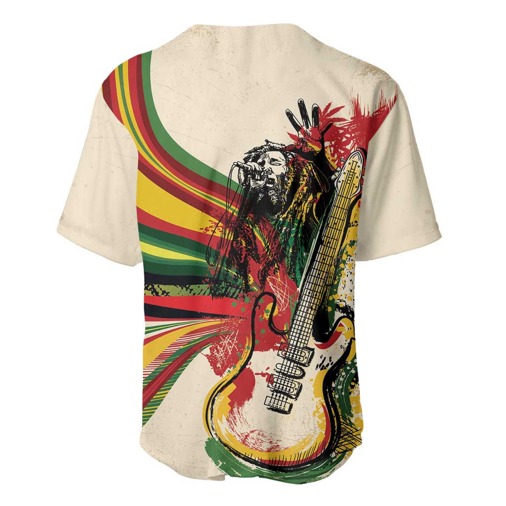 Reggae Soul B.Marley Grungy Baseball Jersey Get Up Stand Up - Wonder Print Shop