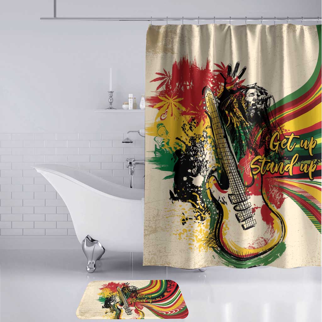 Reggae Soul B.Marley Grungy Bathroom Set Get Up Stand Up - Wonder Print Shop
