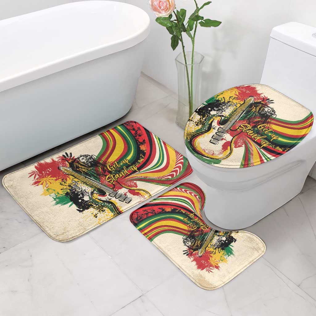 Reggae Soul B.Marley Grungy Bathroom Set Get Up Stand Up - Wonder Print Shop