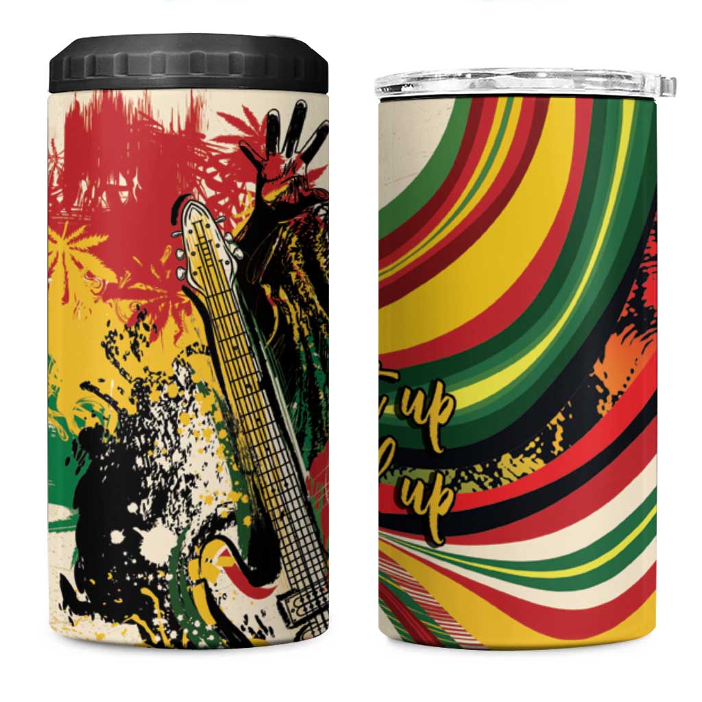 Reggae Soul B.Marley Grungy 4 in 1 Can Cooler Tumbler Get Up Stand Up - Wonder Print Shop
