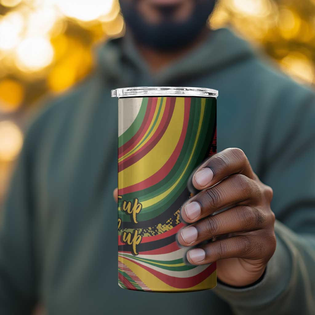 Reggae Soul B.Marley Grungy 4 in 1 Can Cooler Tumbler Get Up Stand Up - Wonder Print Shop
