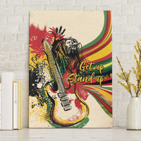Reggae Soul B.Marley Grungy Canvas Wall Art Get Up Stand Up - Wonder Print Shop