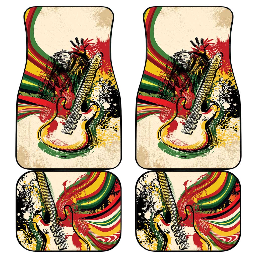 Reggae Soul B.Marley Grungy Car Mats Get Up Stand Up - Wonder Print Shop