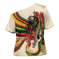 Reggae Soul B.Marley Grungy Cross Shoulder Shirt Get Up Stand Up - Wonder Print Shop