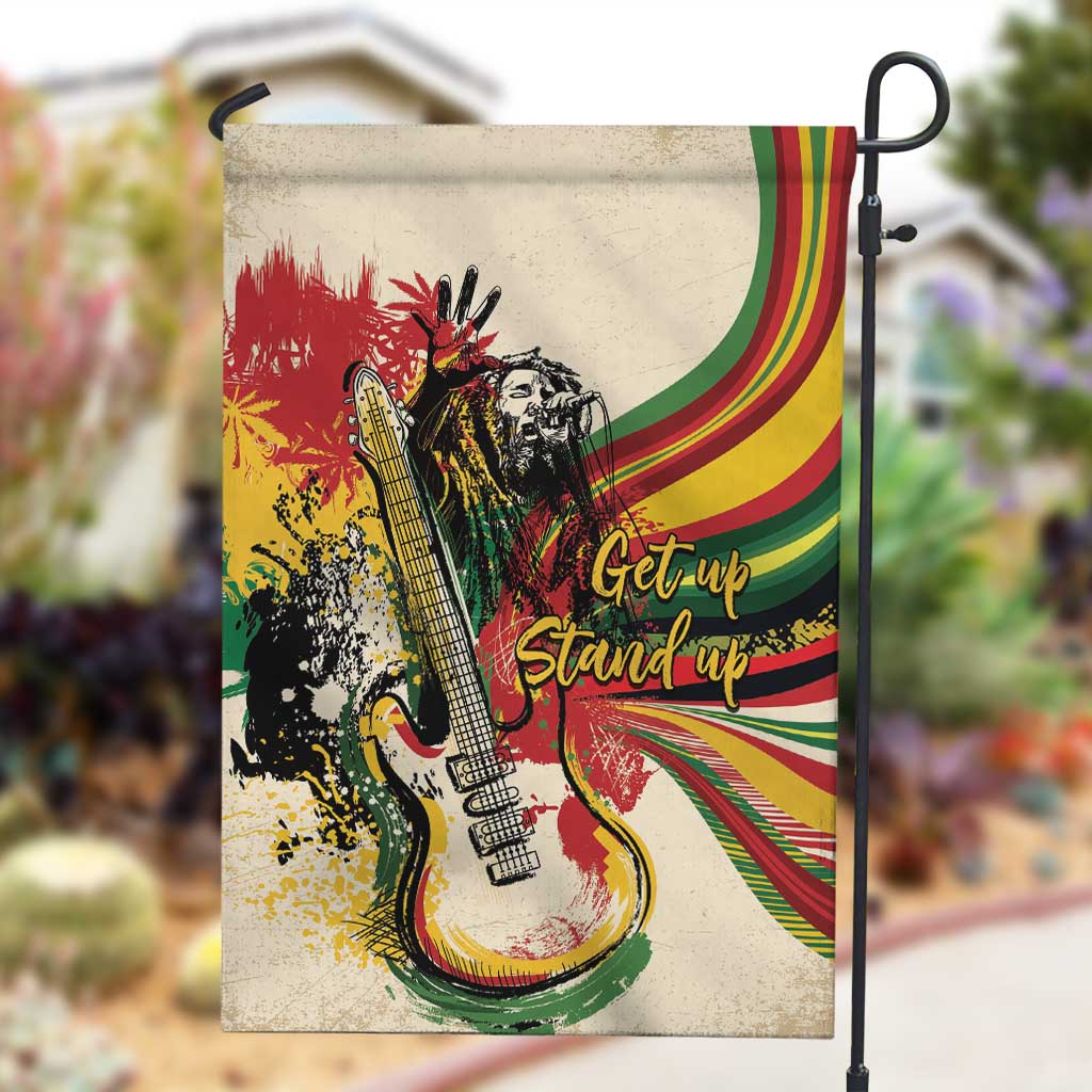 Reggae Soul B.Marley Grungy Garden Flag Get Up Stand Up - Wonder Print Shop