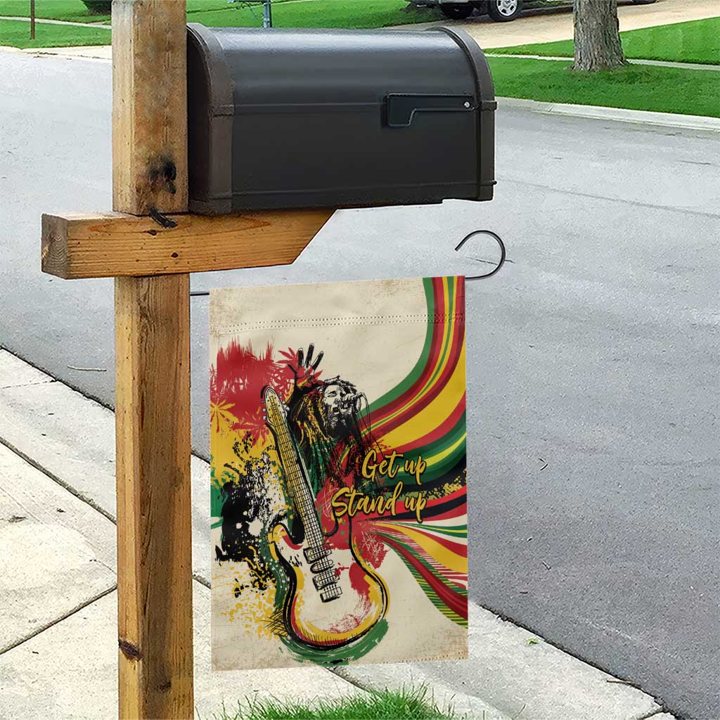 Reggae Soul B.Marley Grungy Garden Flag Get Up Stand Up - Wonder Print Shop