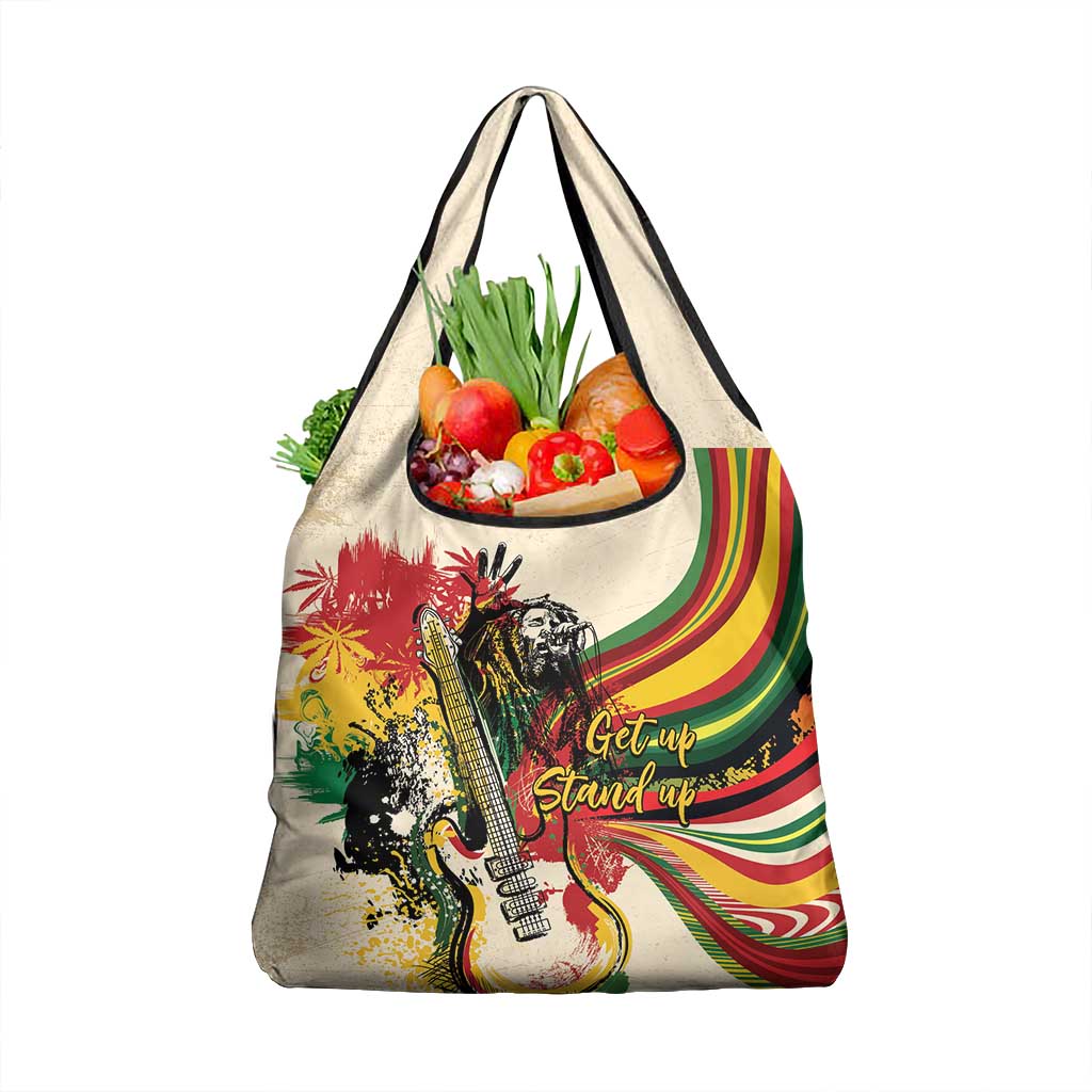 Reggae Soul B.Marley Grungy Grocery Bag Get Up Stand Up - Wonder Print Shop