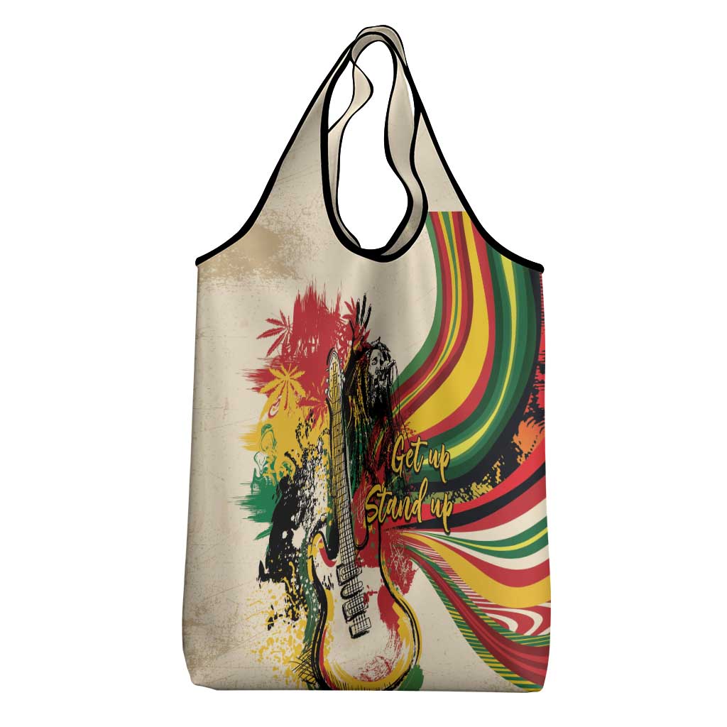 Reggae Soul B.Marley Grungy Grocery Bag Get Up Stand Up - Wonder Print Shop