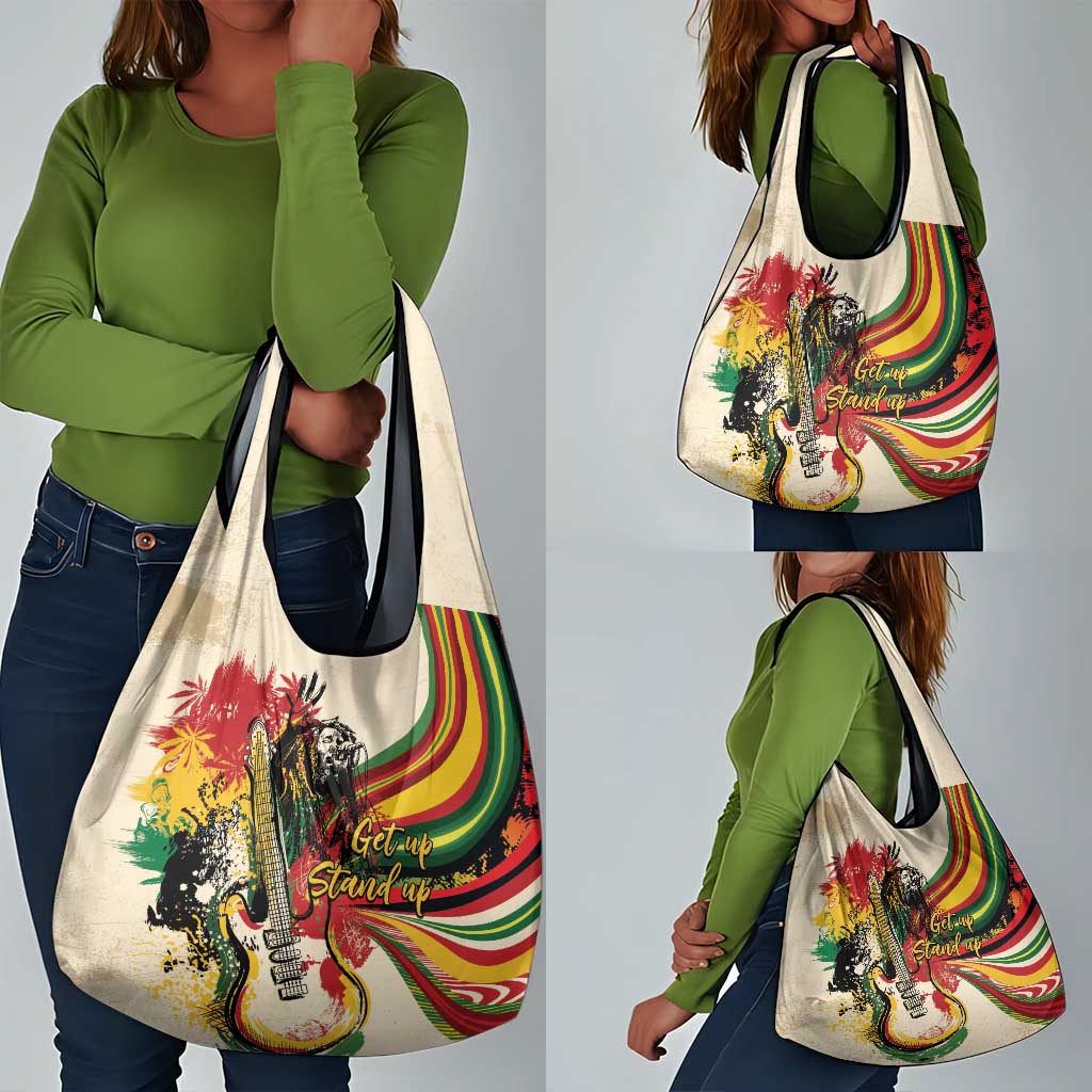 Reggae Soul B.Marley Grungy Grocery Bag Get Up Stand Up - Wonder Print Shop