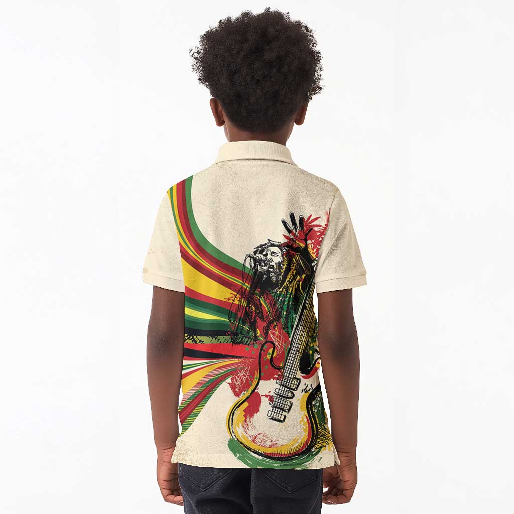 Reggae Soul B.Marley Grungy Kid Polo Shirt Get Up Stand Up - Wonder Print Shop