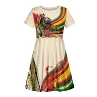 Reggae Soul B.Marley Grungy Kid Short Sleeve Dress Get Up Stand Up - Wonder Print Shop