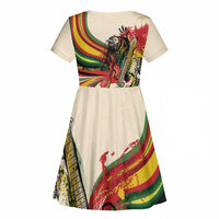 Reggae Soul B.Marley Grungy Kid Short Sleeve Dress Get Up Stand Up - Wonder Print Shop