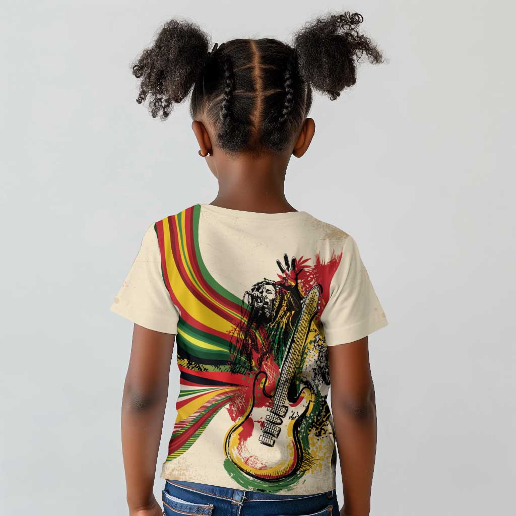 Reggae Soul B.Marley Grungy Kid T shirt Get Up Stand Up - Wonder Print Shop