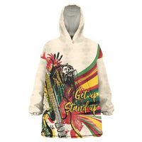 Reggae Soul B.Marley Grungy Kid Wearable Blanket Hoodie Get Up Stand Up - Wonder Print Shop