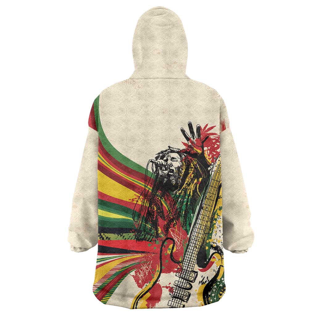 Reggae Soul B.Marley Grungy Kid Wearable Blanket Hoodie Get Up Stand Up - Wonder Print Shop