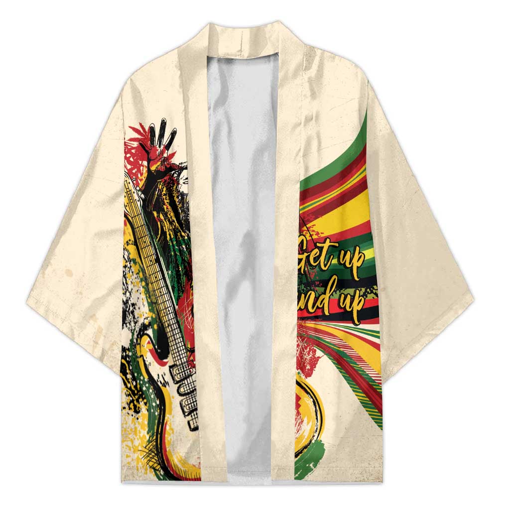 Reggae Soul B.Marley Grungy Kimono Get Up Stand Up - Wonder Print Shop