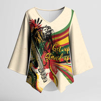 Reggae Soul B.Marley Grungy Kimono Sleeve Blouse Get Up Stand Up - Wonder Print Shop