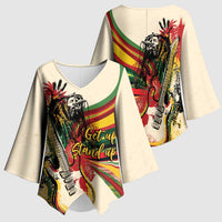 Reggae Soul B.Marley Grungy Kimono Sleeve Blouse Get Up Stand Up - Wonder Print Shop