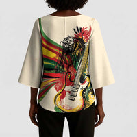 Reggae Soul B.Marley Grungy Kimono Sleeve Blouse Get Up Stand Up - Wonder Print Shop