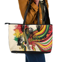 Reggae Soul B.Marley Grungy Leather Tote Bag Get Up Stand Up - Wonder Print Shop
