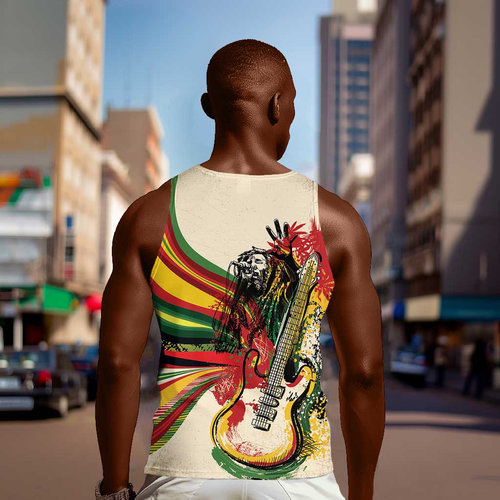 Reggae Soul B.Marley Grungy Men Tank Top Get Up Stand Up - Wonder Print Shop