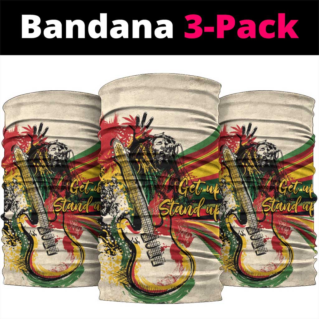 Reggae Soul B.Marley Grungy Neck Gaiter Get Up Stand Up - Wonder Print Shop