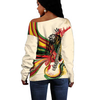 Reggae Soul B.Marley Grungy Off Shoulder Sweater Get Up Stand Up - Wonder Print Shop