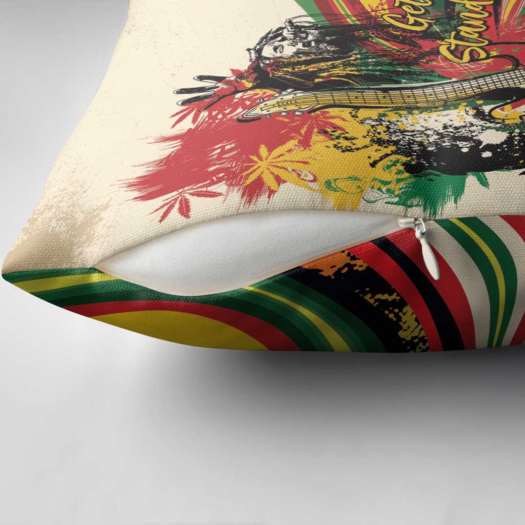 Reggae Soul B.Marley Grungy Pillow Cover Get Up Stand Up - Wonder Print Shop