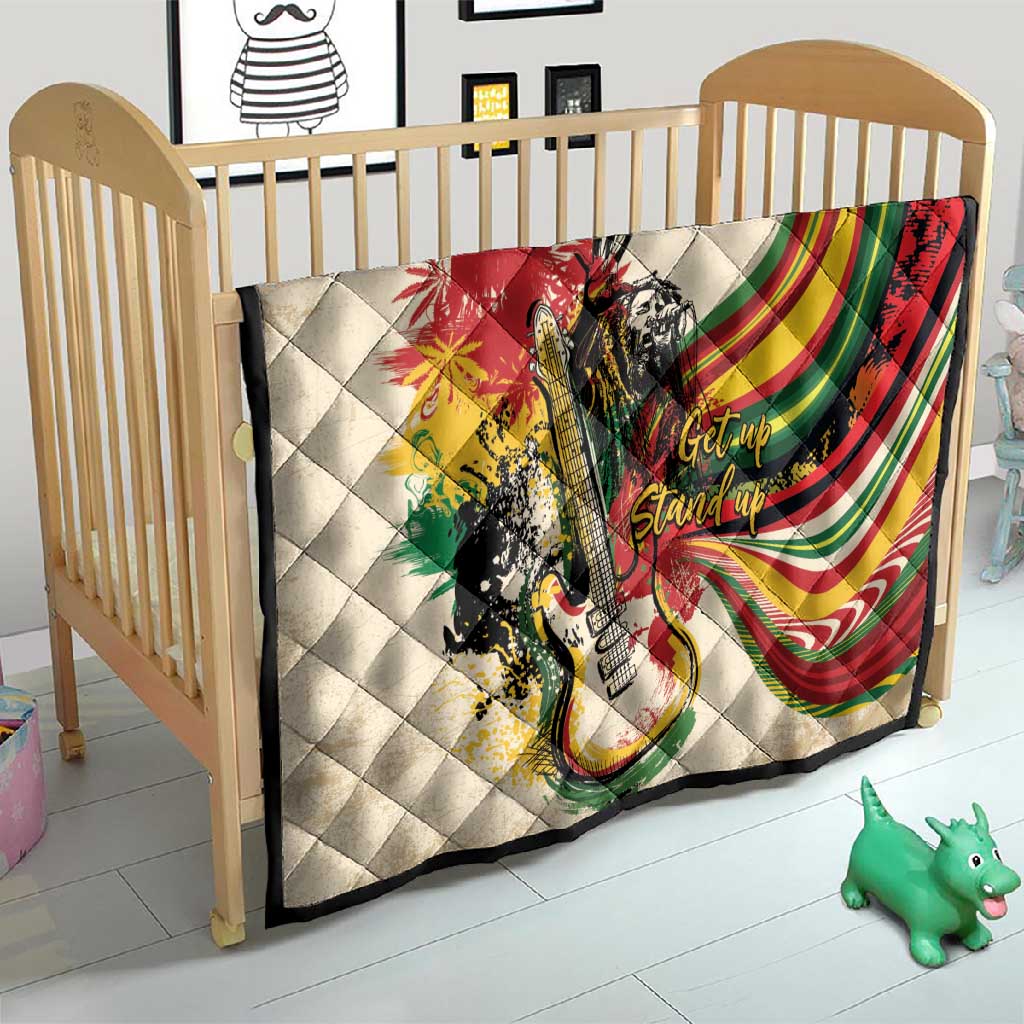 Reggae Soul B.Marley Grungy Quilt Get Up Stand Up - Wonder Print Shop