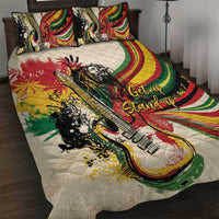 Reggae Soul B.Marley Grungy Quilt Bed Set Get Up Stand Up - Wonder Print Shop