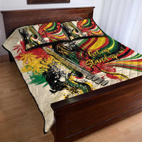 Reggae Soul B.Marley Grungy Quilt Bed Set Get Up Stand Up - Wonder Print Shop