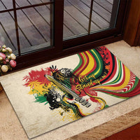Reggae Soul B.Marley Grungy Rubber Doormat Get Up Stand Up - Wonder Print Shop
