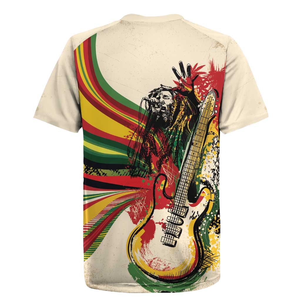 Reggae Soul B.Marley Grungy Rugby Jersey Get Up Stand Up - Wonder Print Shop