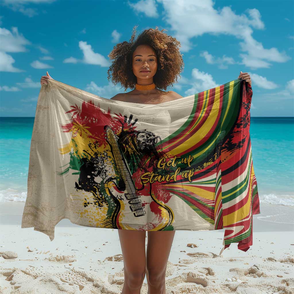 Reggae Soul B.Marley Grungy Sarong Get Up Stand Up - Wonder Print Shop