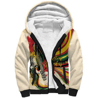 Reggae Soul B.Marley Grungy Sherpa Hoodie Get Up Stand Up - Wonder Print Shop
