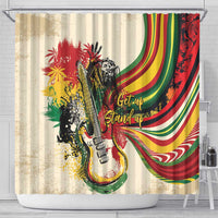 Reggae Soul B.Marley Grungy Shower Curtain Get Up Stand Up - Wonder Print Shop