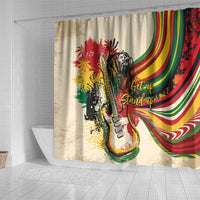 Reggae Soul B.Marley Grungy Shower Curtain Get Up Stand Up - Wonder Print Shop