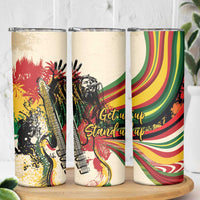 Reggae Soul B.Marley Grungy Skinny Tumbler Get Up Stand Up - Wonder Print Shop