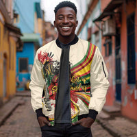 Reggae Soul B.Marley Grungy Sleeve Zip Bomber Jacket Get Up Stand Up - Wonder Print Shop