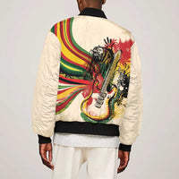 Reggae Soul B.Marley Grungy Sleeve Zip Bomber Jacket Get Up Stand Up - Wonder Print Shop