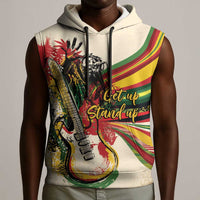 Reggae Soul B.Marley Grungy Sleeveless Hoodie Get Up Stand Up - Wonder Print Shop