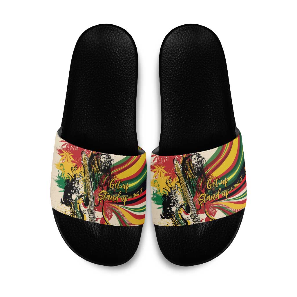 Reggae Soul B.Marley Grungy Slide Sandals Get Up Stand Up - Wonder Print Shop